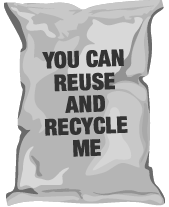 You can re-use and recycle this plastic bag